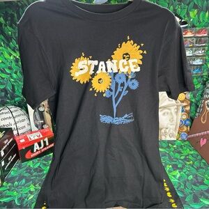 Stance Black Crew T-Shirt Size Small NWT